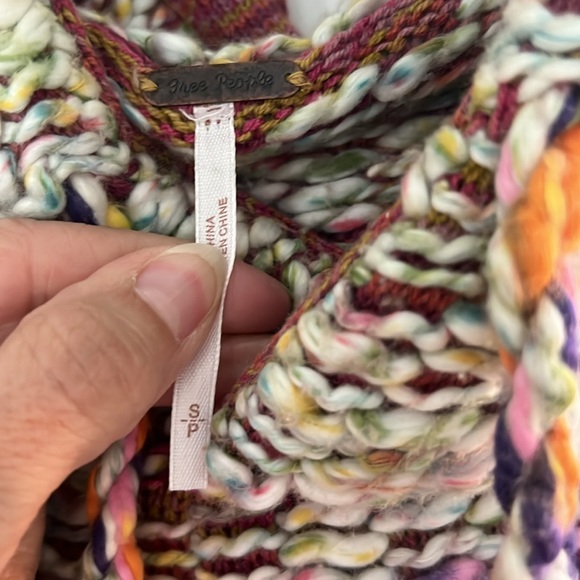 Free people multi colored thick sweater size small - Picture 5 of 6